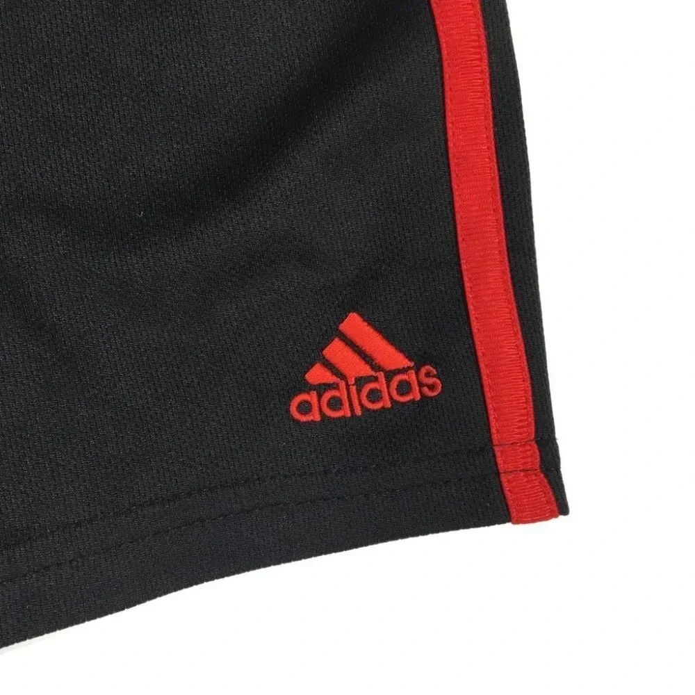 BY72 Adidas 3 Stripe Polyester Shorts Sz 4